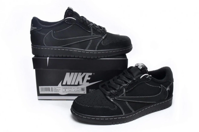 Rep Low 1 Black OG DM7866-001 x Air Scott Phantom Travis Jordan 0731